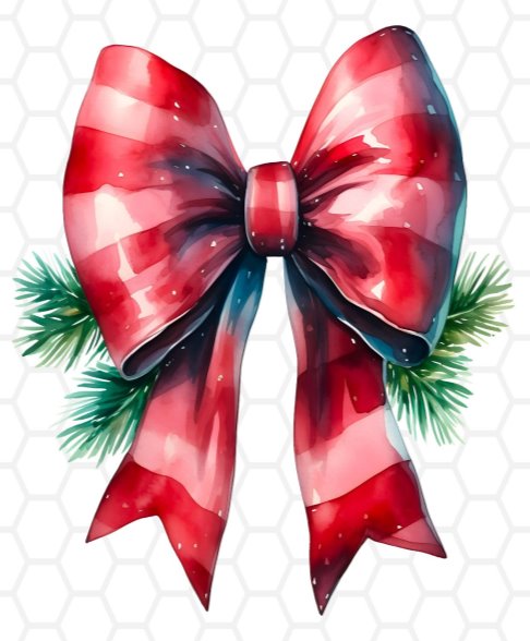 Watercolor Christmas Bow Clipart, Sublimation PNG (2795042)